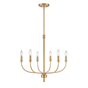 ELK Home - 81506/6 - Six Light Chandelier - Newland - Satin Brass