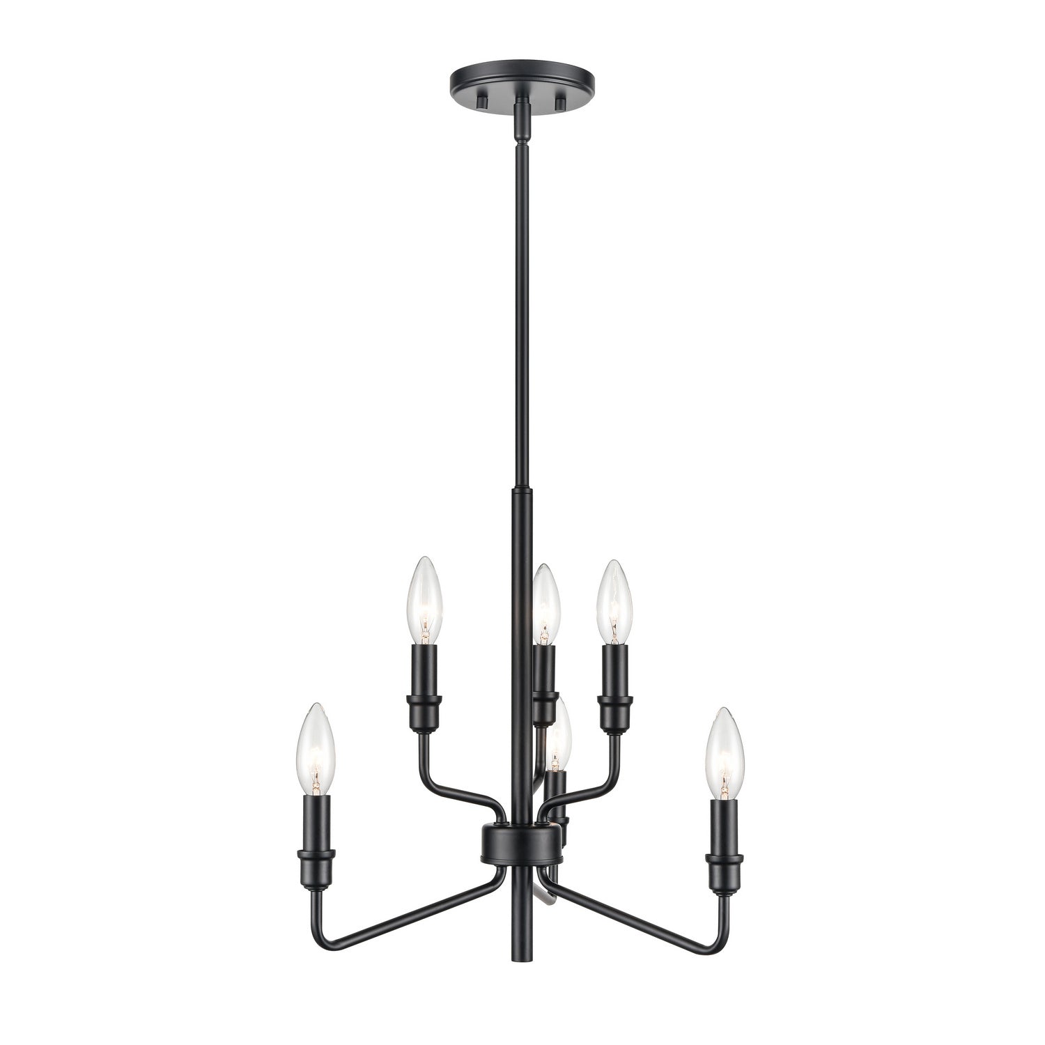 ELK Home - 81518/3+3 - Six Light Chandelier - Saginaw - Matte Black