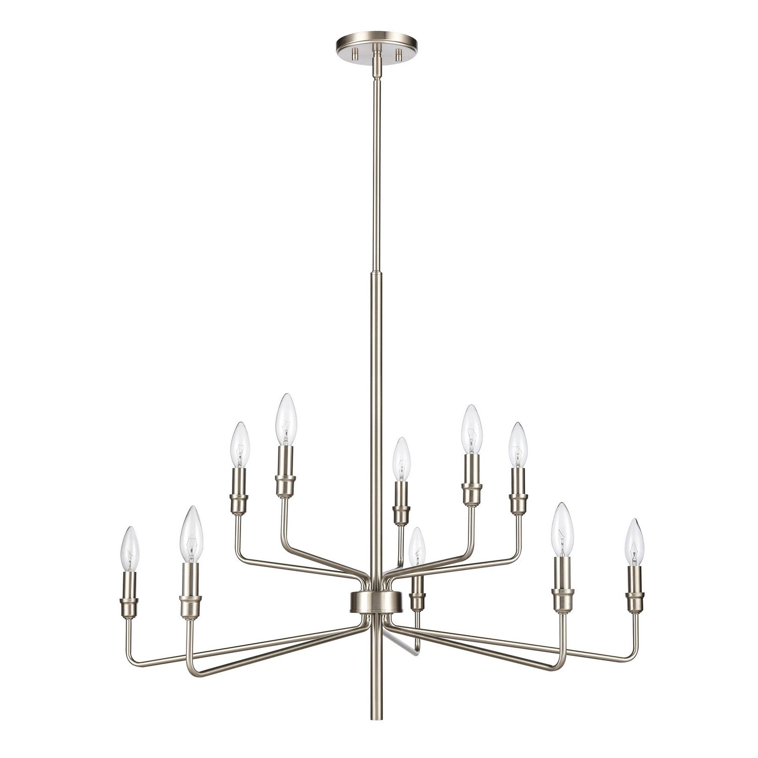 ELK Home - 81529/5+5 - Ten Light Chandelier - Saginaw - Satin Nickel