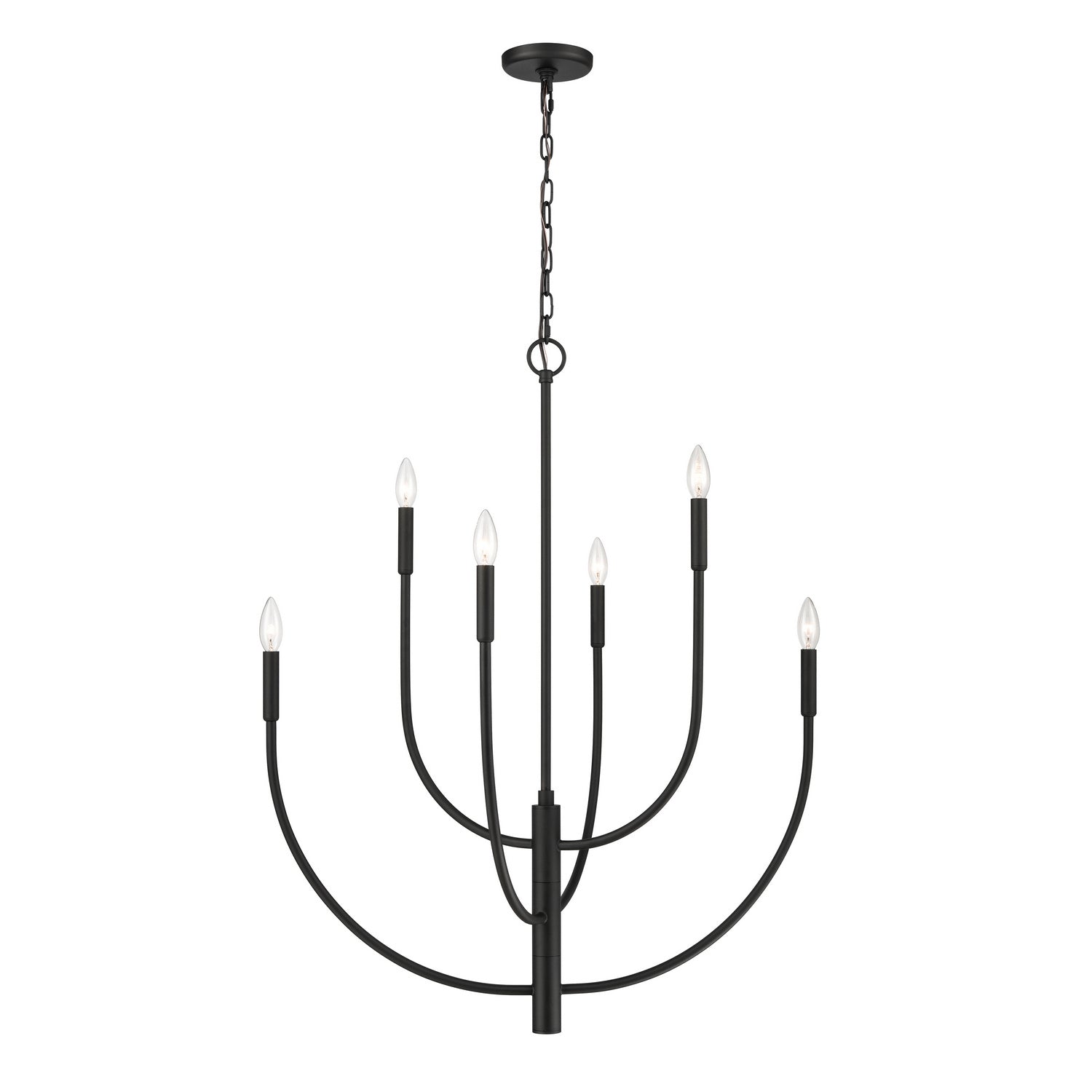 ELK Home - 82027/6 - Six Light Chandelier - Continuance - Charcoal