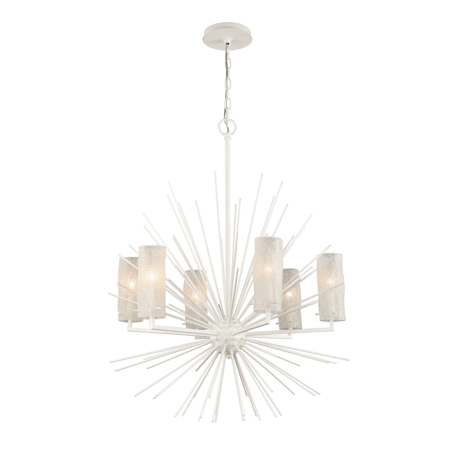 ELK Home - 82087/6 - Six Light Chandelier - Sea Urchin - White Coral