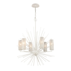 ELK Home - 82087/6 - Six Light Chandelier - Sea Urchin - White Coral