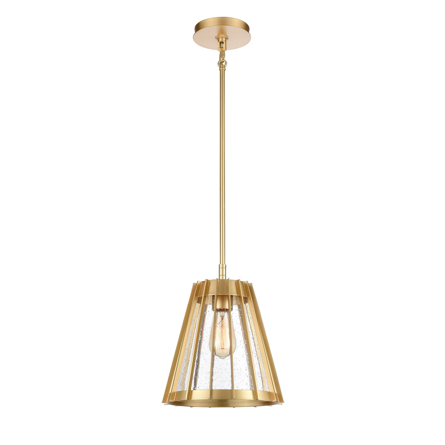 ELK Home - 82105/1 - One Light Pendant - Open Louvers - Champagne Gold