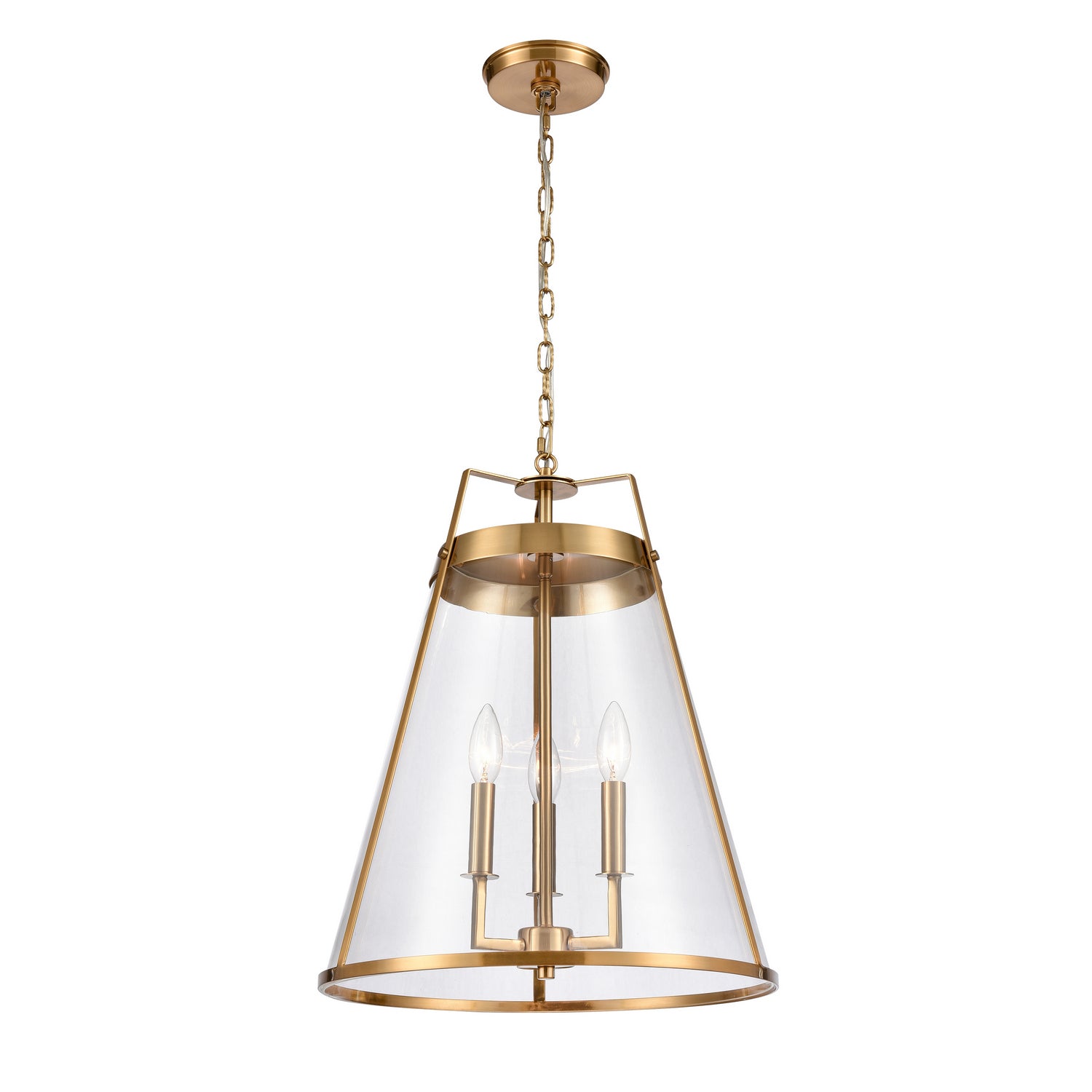 ELK Home - 82255/3 - Three Light Pendant - Judy - Satin Brass