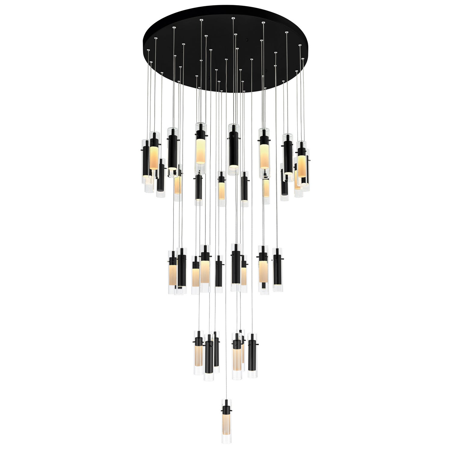 CWI Lighting - 1606P33-37-101 - LED Chandelier - Olinda - Black