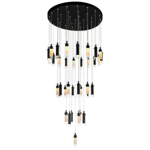 CWI Lighting - 1606P33-37-101 - LED Chandelier - Olinda - Black