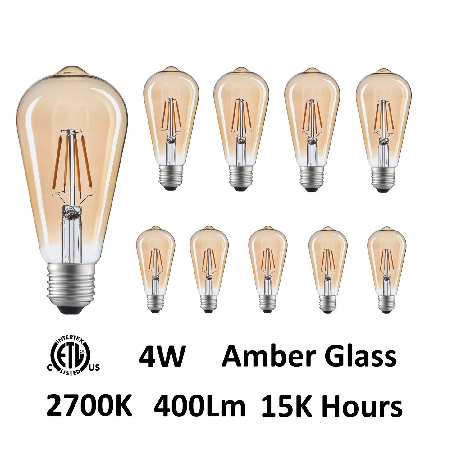 CWI Lighting - ST19K2700W4-10 - Light Bulb - Bulbs - Amber