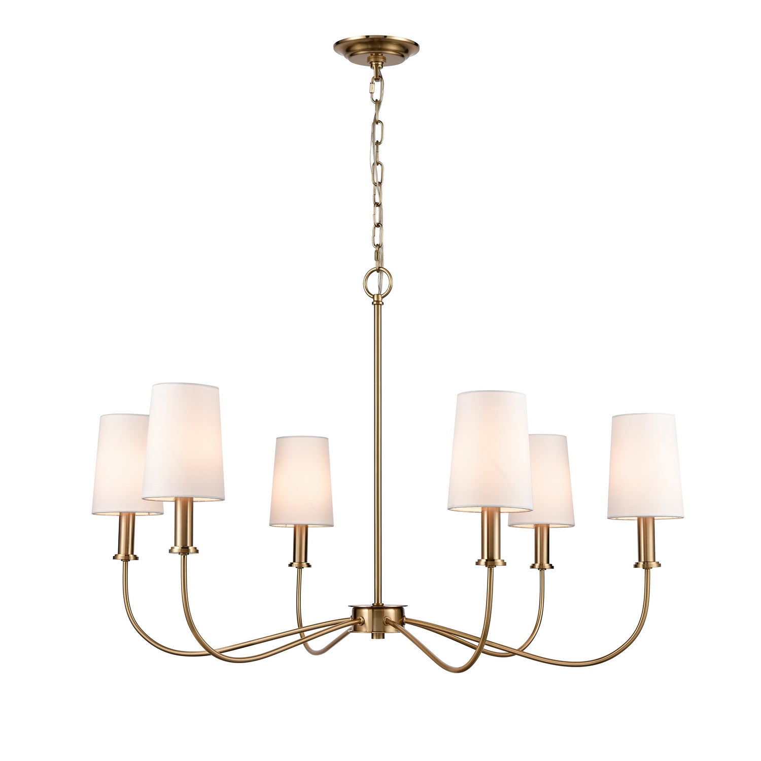 ELK Home - H0019-9613 - Six Light Chandelier - West Point - Brass