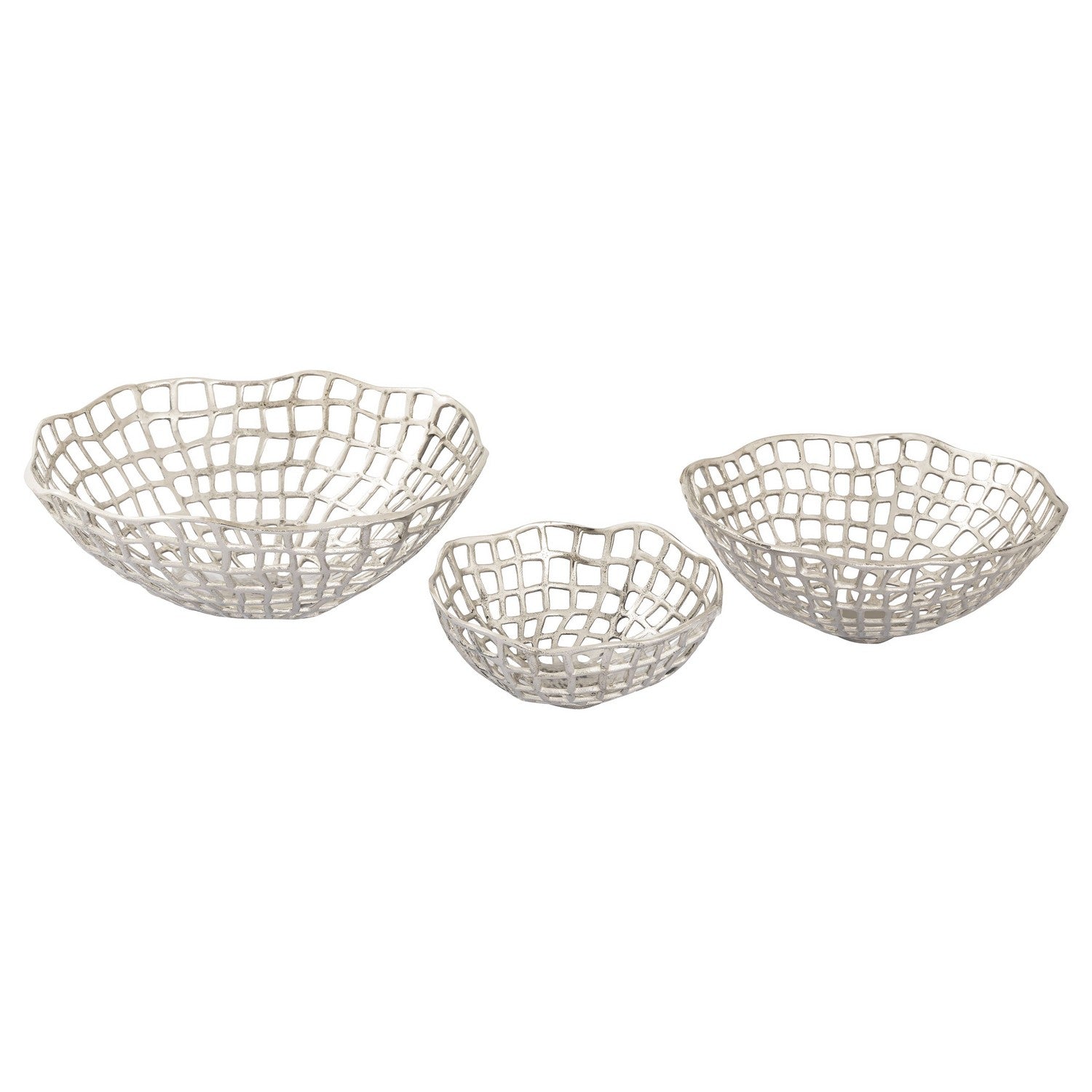 ELK Home - H0807-9794/S3 - Baskets - Set of 3 - Shore Weave - Nickel