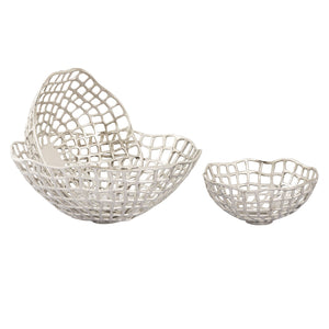 ELK Home - H0807-9794/S3 - Baskets - Set of 3 - Shore Weave - Nickel