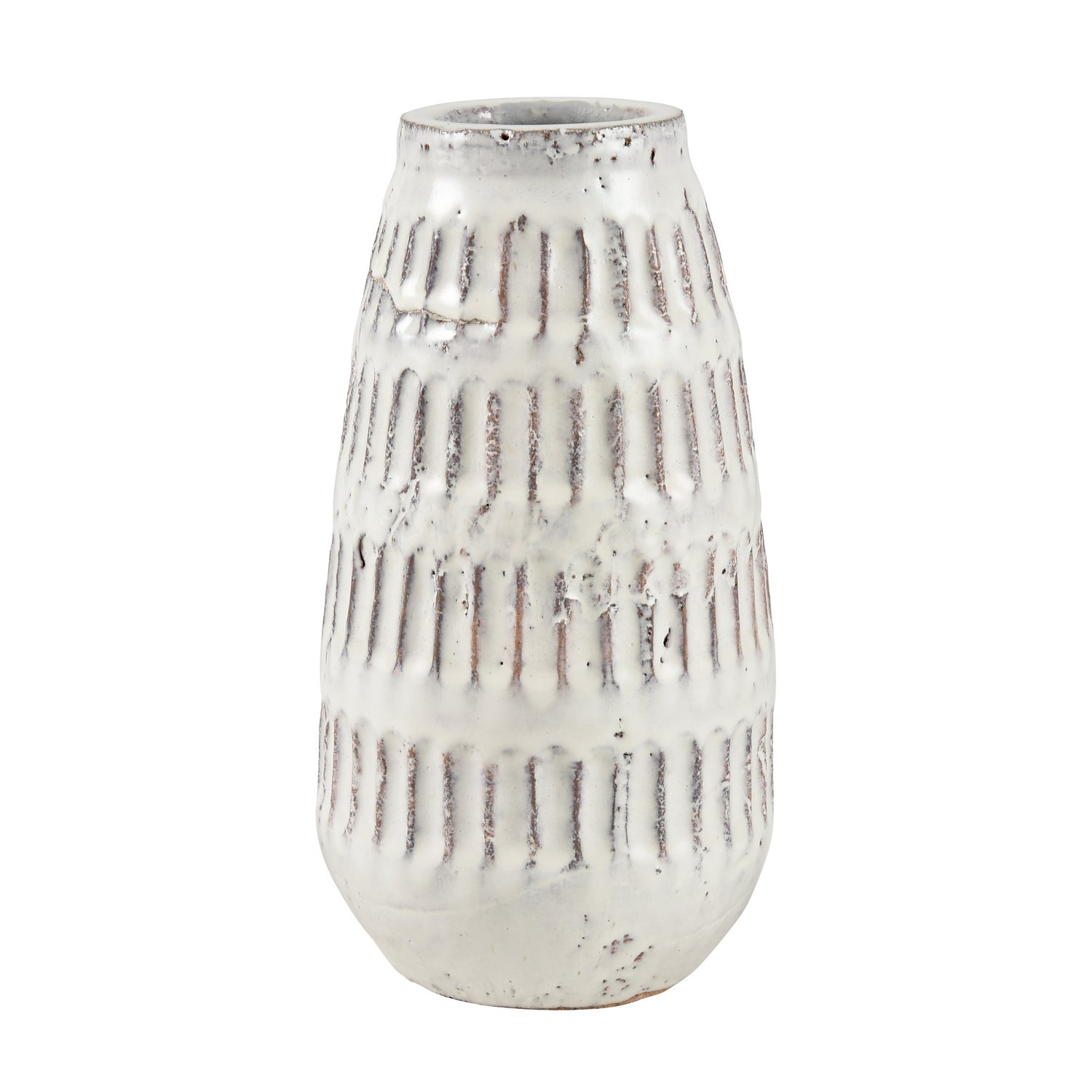 ELK Home - S0017-8208 - Vase - Muriel - Aged White Glazed