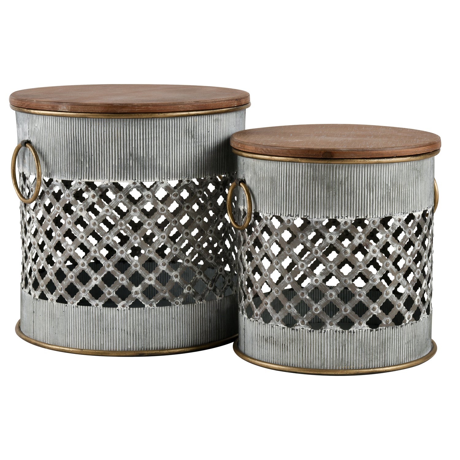 ELK Home - S0037-8093/S2 - Accent Stool - Parla - Galvanized