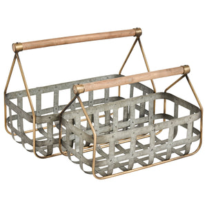 ELK Home - S0037-8094/S2 - Baskets - Catcliffe - Galvanized