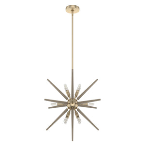 Hunter - 19341 - 12 Light Pendant - Jupiter Star - Alturas Gold