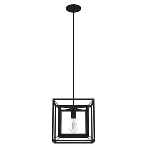 Hunter - 19406 - One Light Pendant - Doherty - Natural Black Iron
