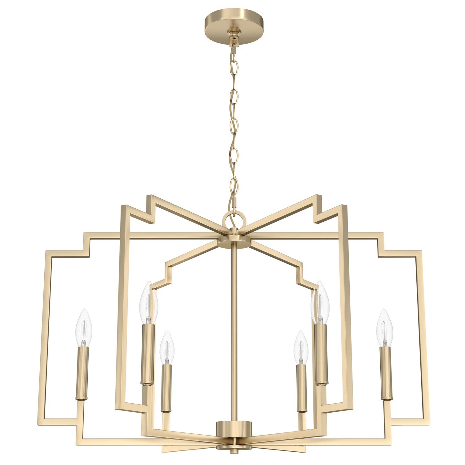 Hunter - 19570 - Six Light Chandelier - Zoanne - Alturas Gold