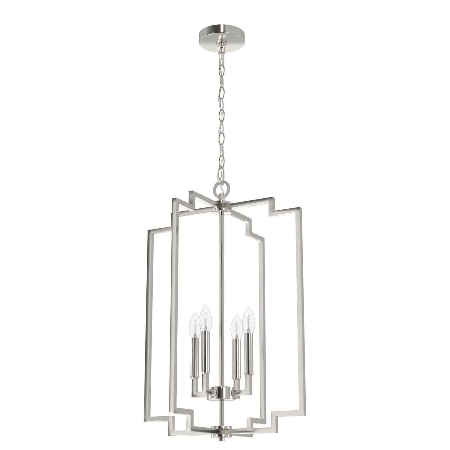 Hunter - 19577 - Four Light Pendant - Zoanne - Brushed Nickel