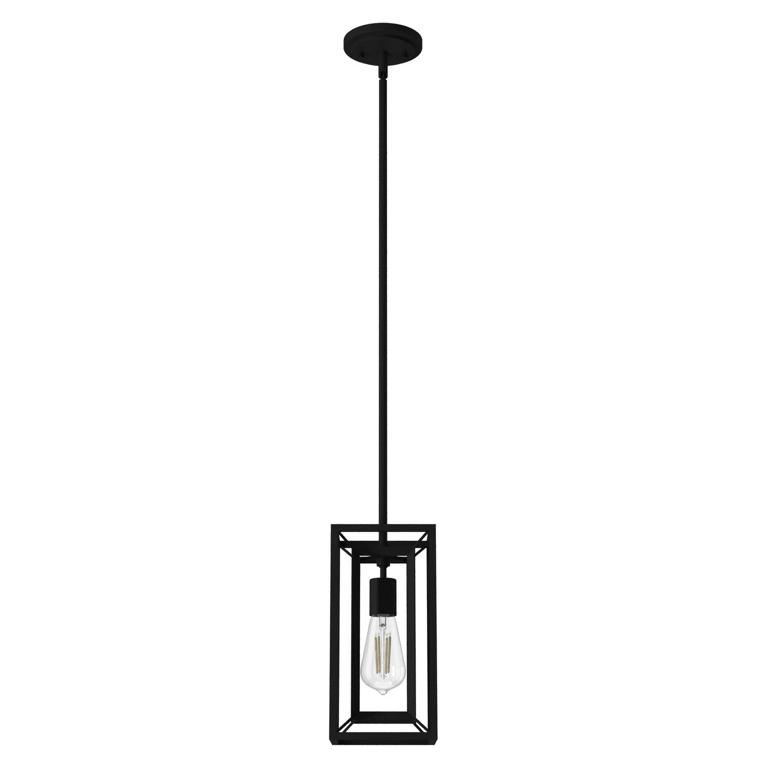 Hunter - 19755 - One Light Pendant - Doherty - Natural Black Iron