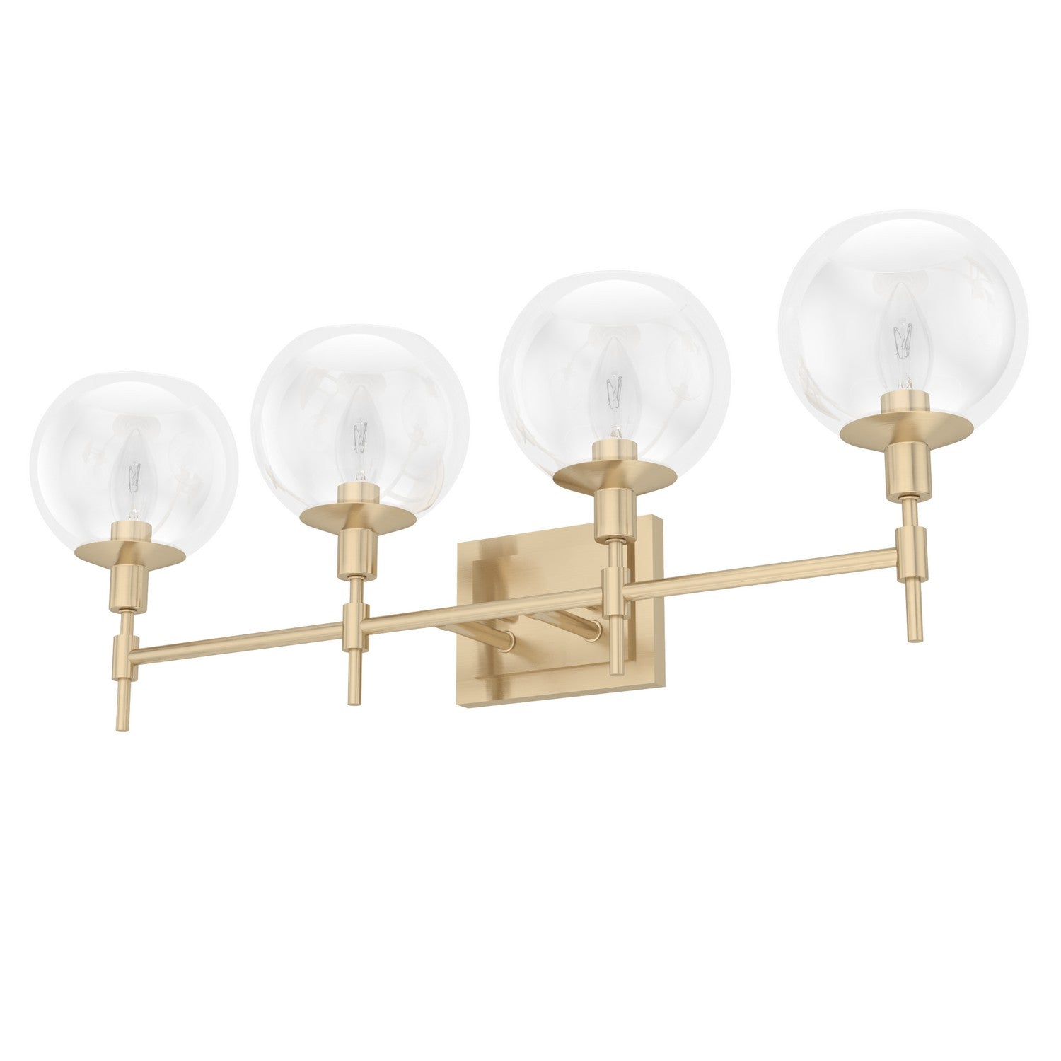 Hunter - 19765 - Four Light Bathroom Vanity - Xidane - Alturas Gold