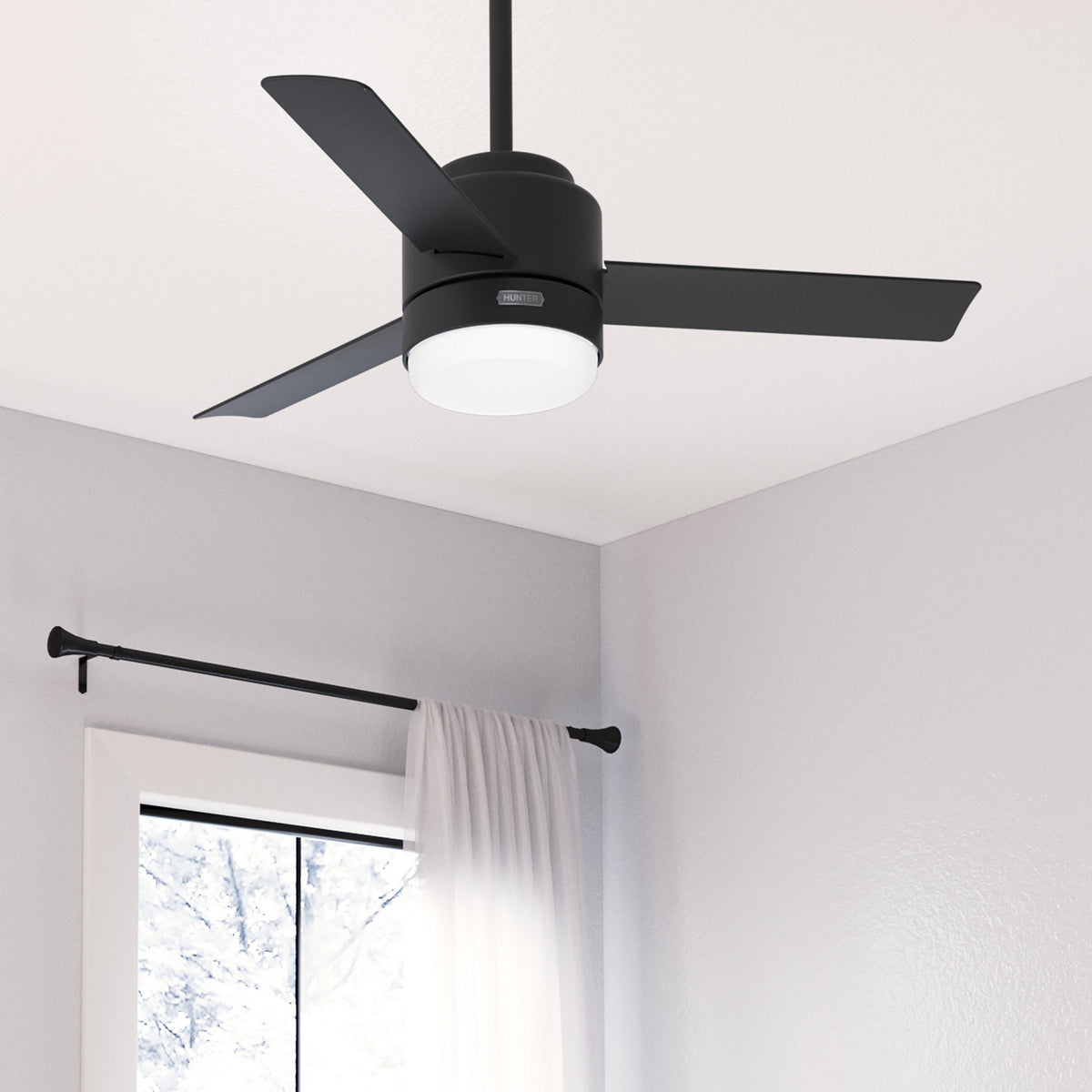 Hunter - 51844 - 44" Ceiling Fan - Gilmour - Matte Black