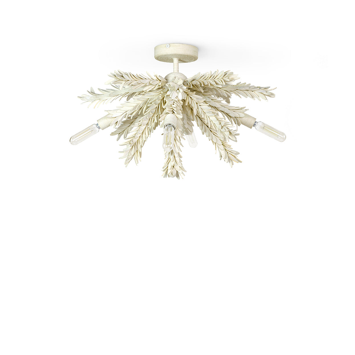 Palecek - 2094-79 - Four Light Semi Flush Mount - Larkspur - White Abaca