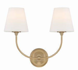 Crystorama - 2442-OP-VG - Two Light Wall Sconce - Sylvan - Vibrant Gold