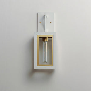 Maxim - 30052CLWTGLD - One Light Outdoor Wall Sconce - Neoclass - White/Gold