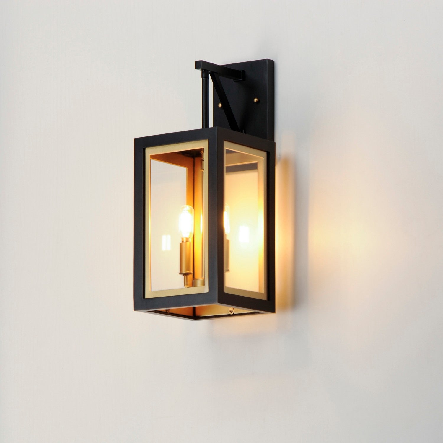 Maxim - 30054CLBKGLD - Two Light Outdoor Wall Sconce - Neoclass - Black / Gold