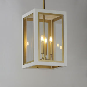 Maxim - 30058CLWTGLD - Four Light Outdoor Pendant - Neoclass - White/Gold