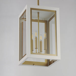 Maxim - 30058CLWTGLD - Four Light Outdoor Pendant - Neoclass - White/Gold