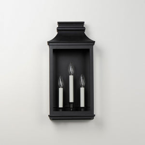 Maxim - 40916CLBO - Three Light Outdoor Wall Sconce - Savannah VX - Black Oxide