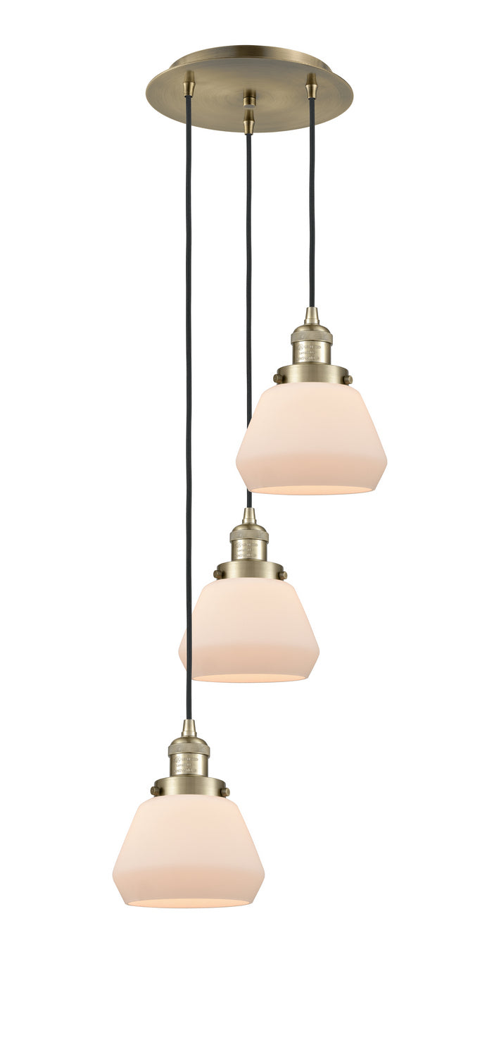 Innovations - 113F-3P-AB-G171 - Three Light Pendant - Franklin Restoration - Antique Brass