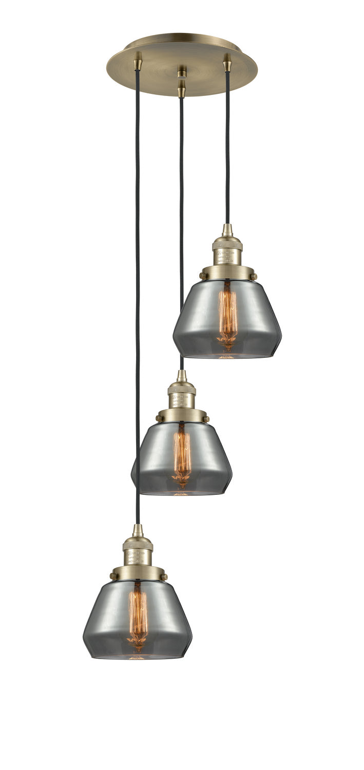 Innovations - 113F-3P-AB-G173 - Three Light Pendant - Franklin Restoration - Antique Brass