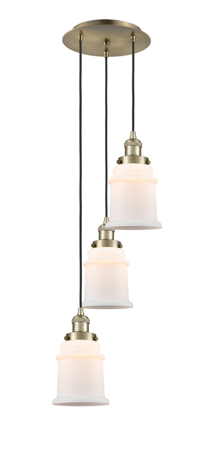 Innovations - 113F-3P-AB-G181 - Three Light Pendant - Franklin Restoration - Antique Brass