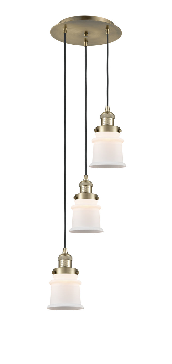 Innovations - 113F-3P-AB-G181S - Three Light Pendant - Franklin Restoration - Antique Brass