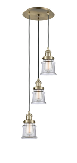 Innovations - 113F-3P-AB-G182S - Three Light Pendant - Franklin Restoration - Antique Brass