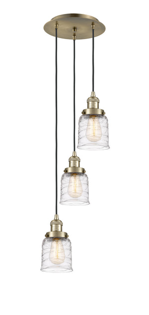 Innovations - 113F-3P-AB-G513 - Three Light Pendant - Franklin Restoration - Antique Brass