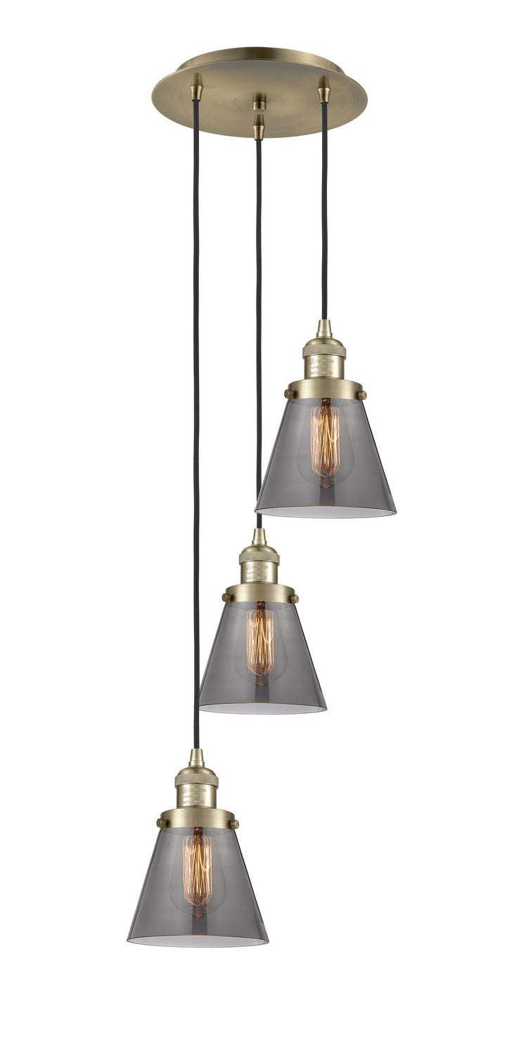 Innovations - 113F-3P-AB-G63 - Three Light Pendant - Franklin Restoration - Antique Brass