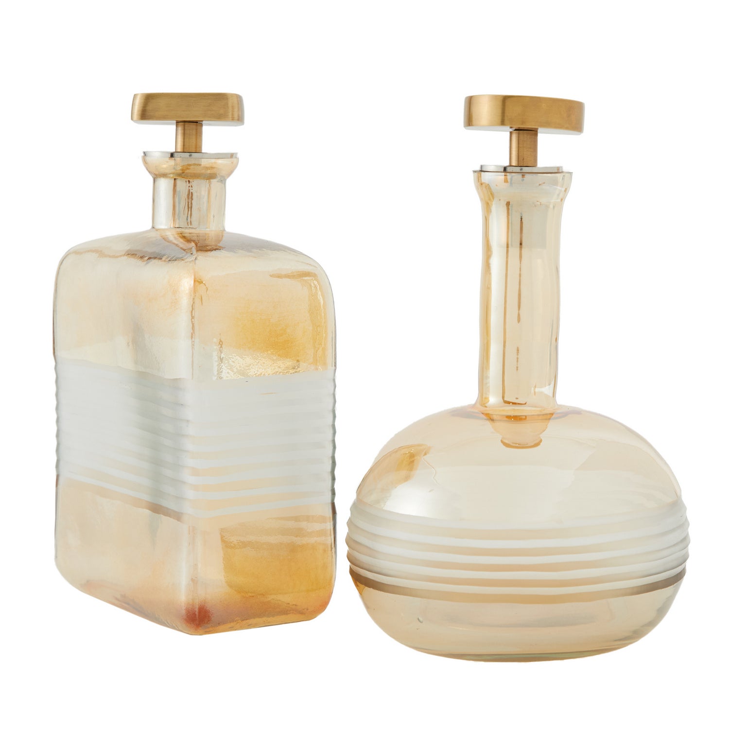 Arteriors - 6954 - Decanters, Set of 2 - Pattinson - Amber Luster