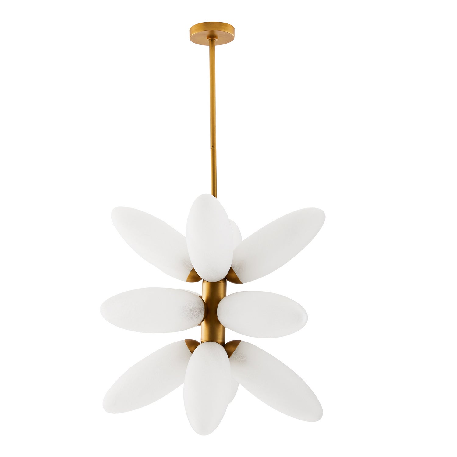 Arteriors - 89658 - 12 Light Chandelier - Starling - Brushed Brass