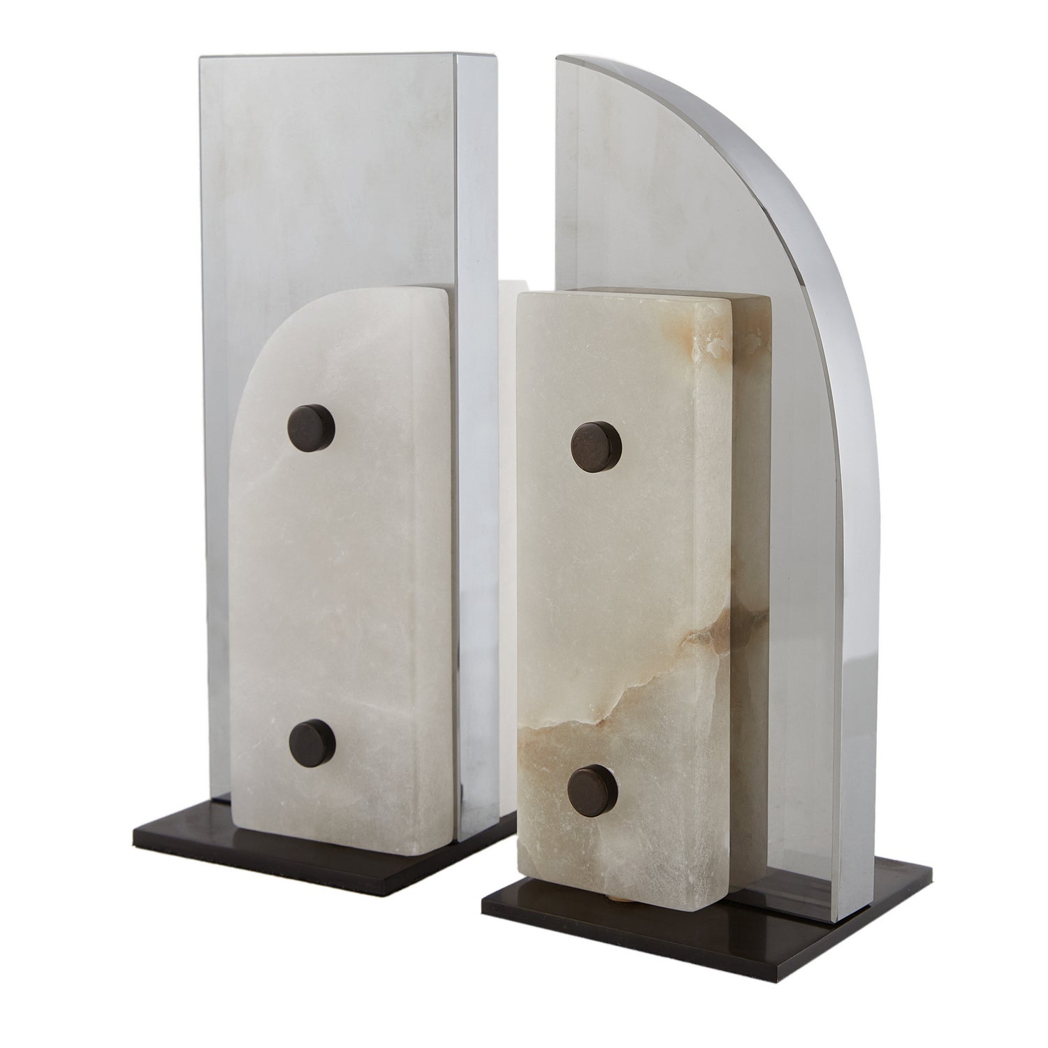 Arteriors - 9308 - Bookends, Set of 2 - Porter - Smoke Luster