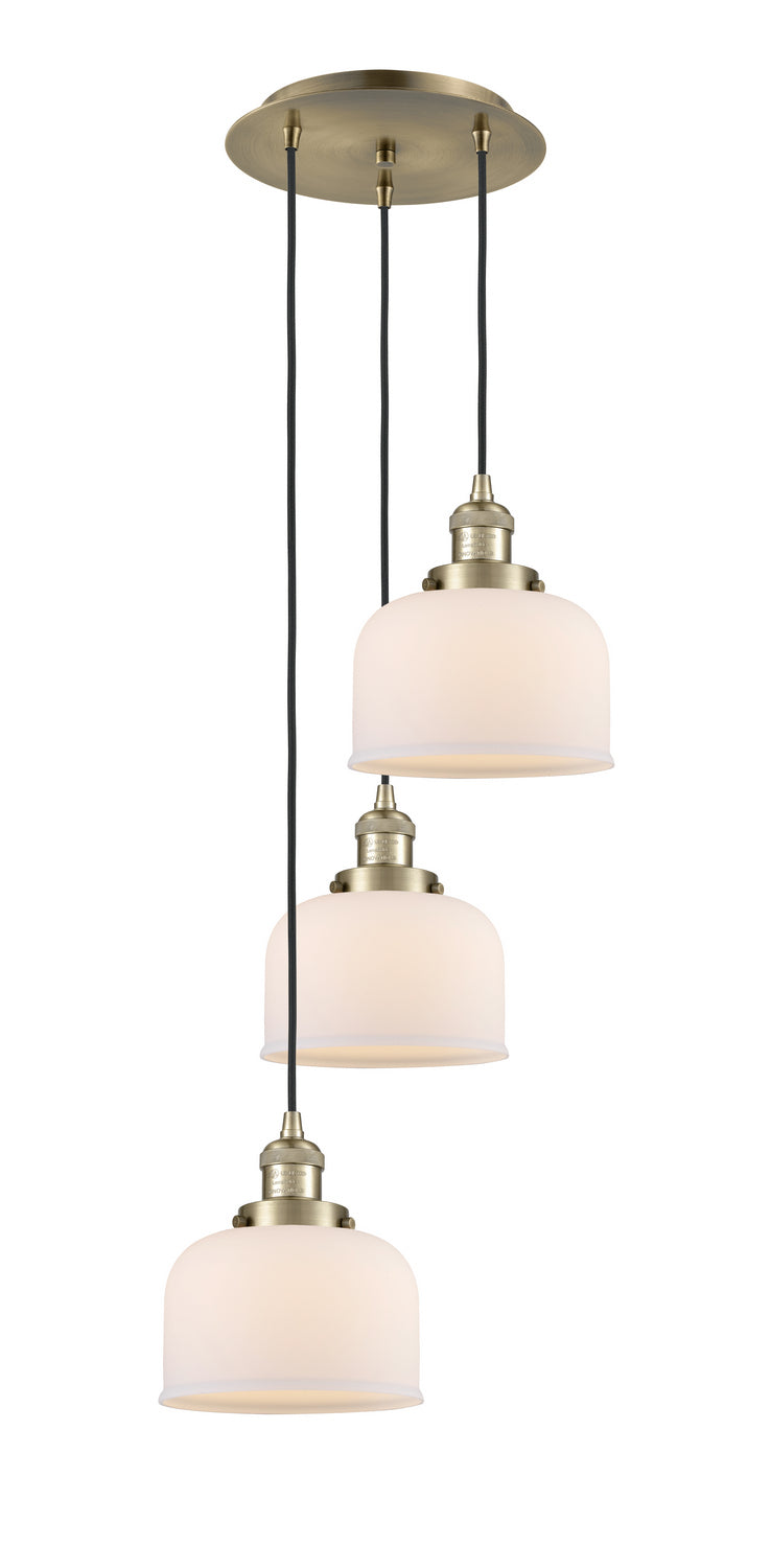 Innovations - 113F-3P-AB-G71 - Three Light Pendant - Franklin Restoration - Antique Brass