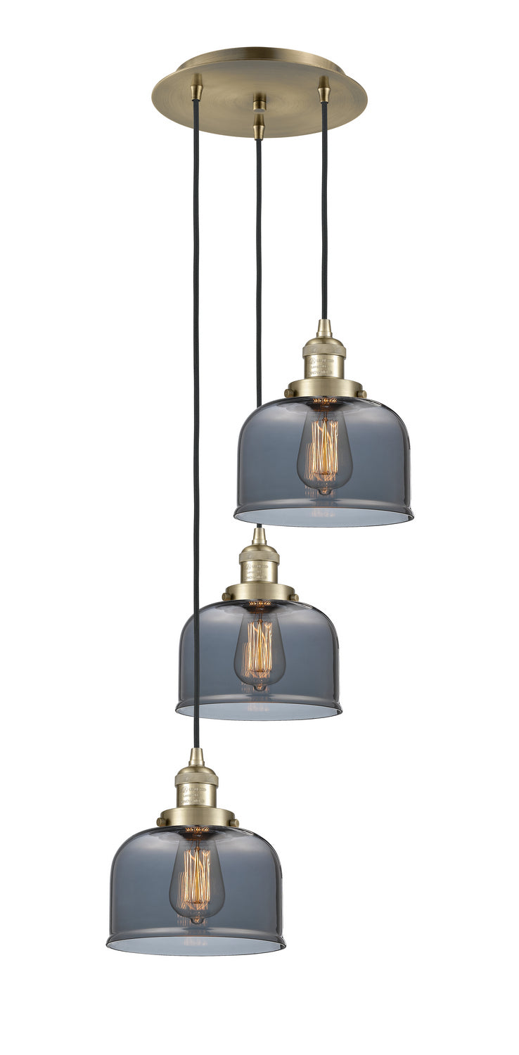 Innovations - 113F-3P-AB-G73 - Three Light Pendant - Franklin Restoration - Antique Brass