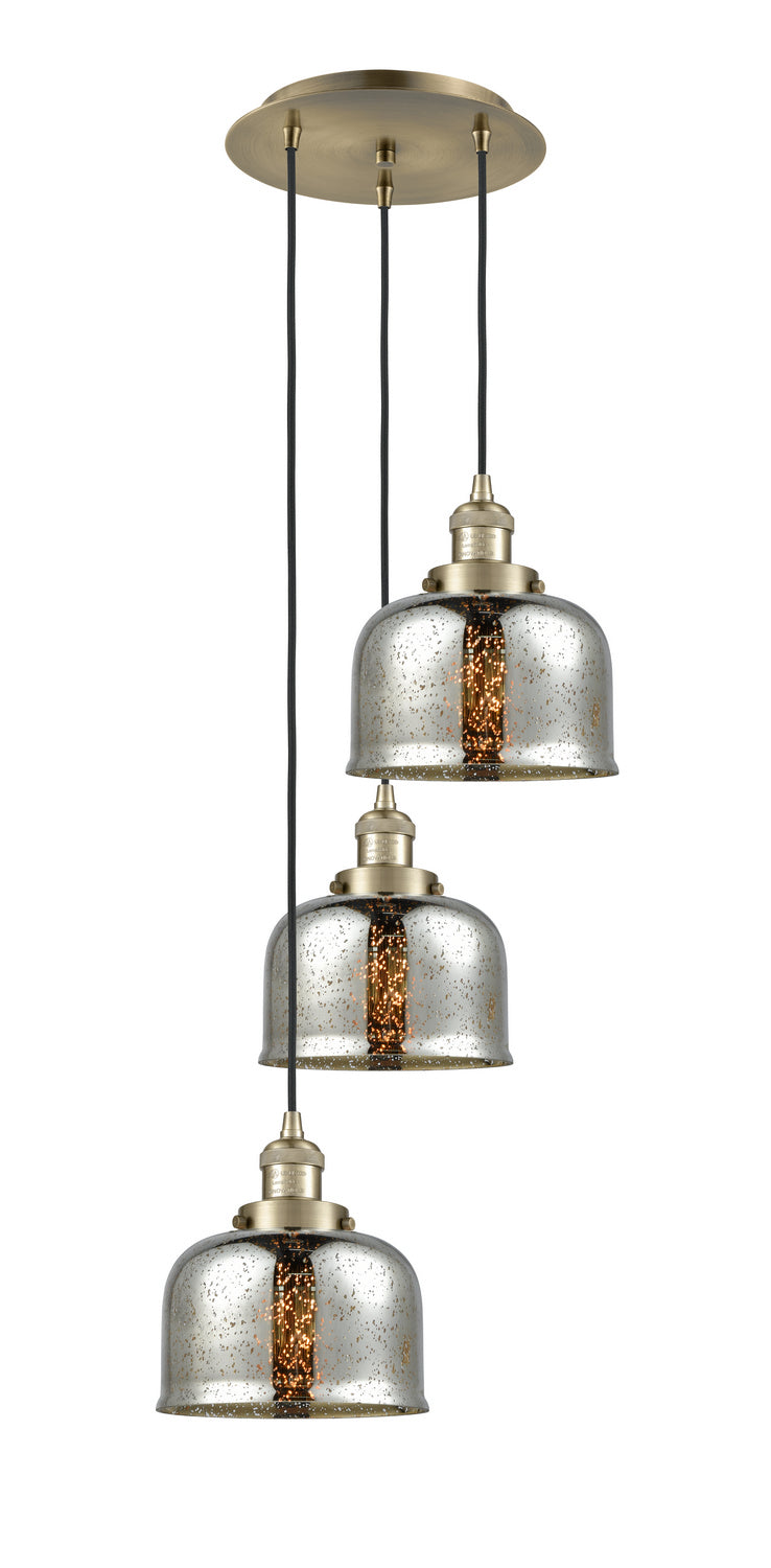 Innovations - 113F-3P-AB-G78 - Three Light Pendant - Franklin Restoration - Antique Brass