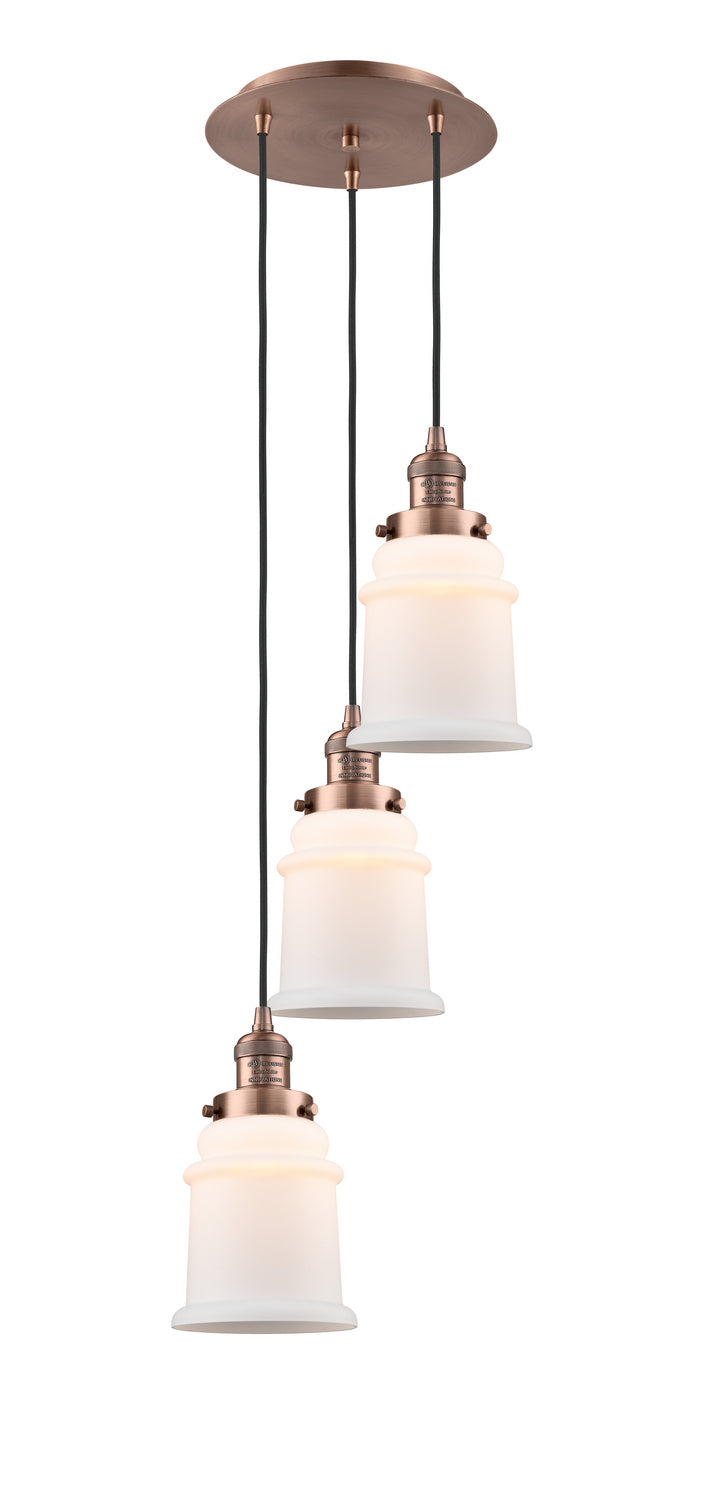 Innovations - 113F-3P-AC-G181 - Three Light Pendant - Franklin Restoration - Antique Copper