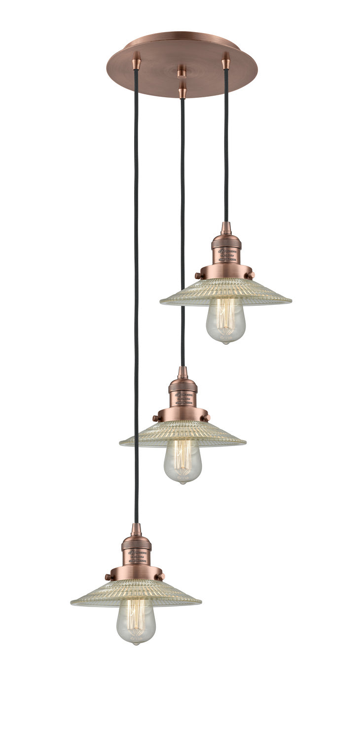 Innovations - 113F-3P-AC-G2 - Three Light Pendant - Franklin Restoration - Antique Copper