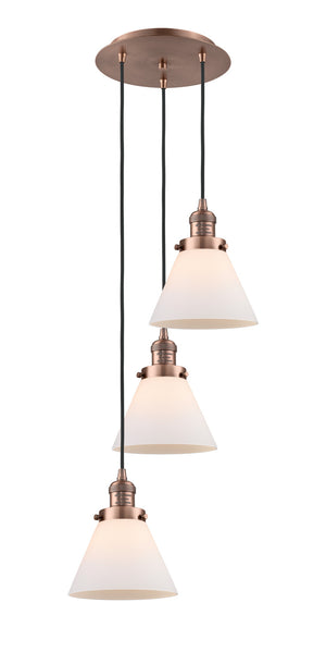 Innovations - 113F-3P-AC-G41 - Three Light Pendant - Franklin Restoration - Antique Copper