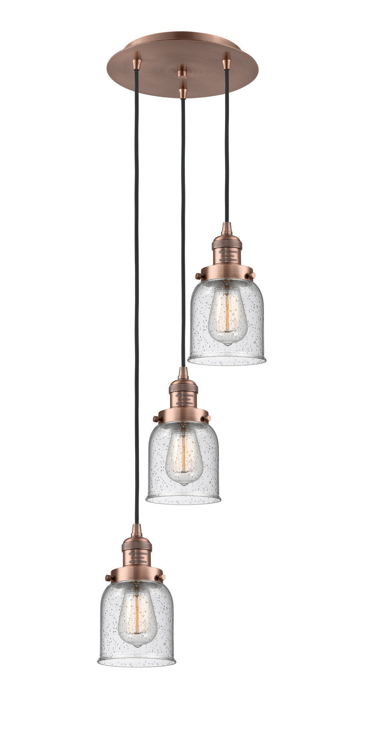 Innovations - 113F-3P-AC-G54 - Three Light Pendant - Franklin Restoration - Antique Copper