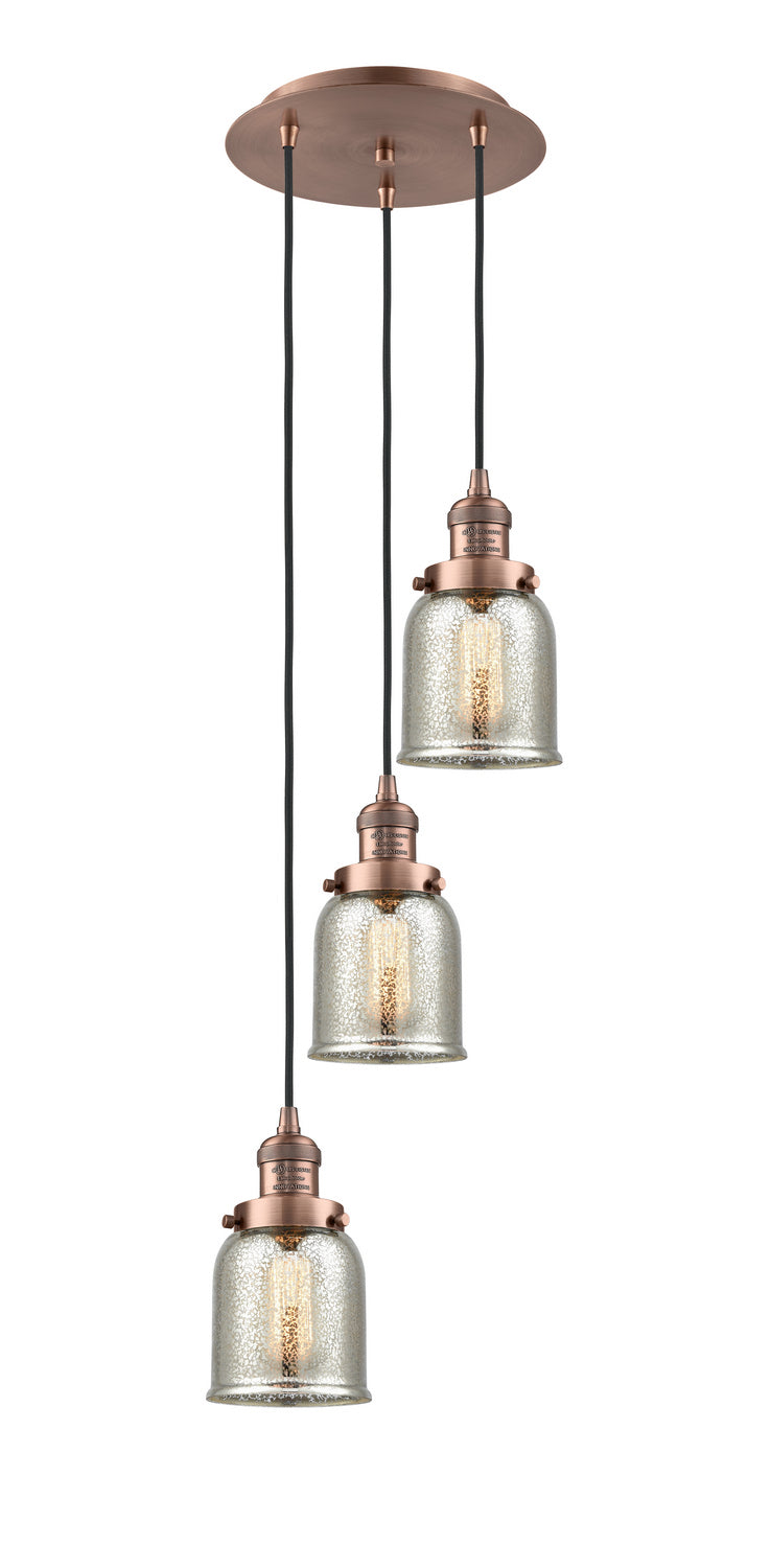 Innovations - 113F-3P-AC-G58 - Three Light Pendant - Franklin Restoration - Antique Copper