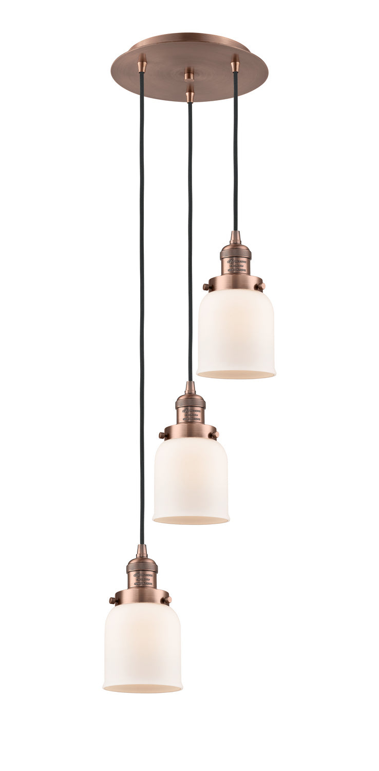 Innovations - 113F-3P-AC-G51 - Three Light Pendant - Franklin Restoration - Antique Copper